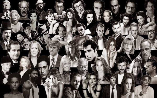 Коллаж из лиц знаменитостей