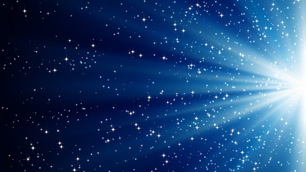 Голубой Звездный фон