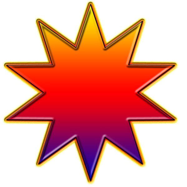 Красная многоугольная звезда