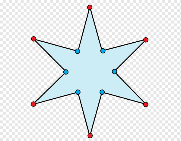 Многоугольник в виде звезды