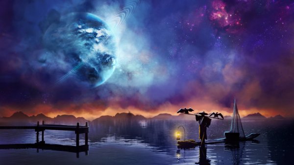 Фантастическое ночное небо