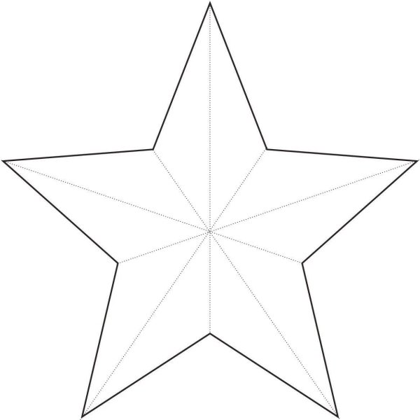Трафарет для вырезания звезд