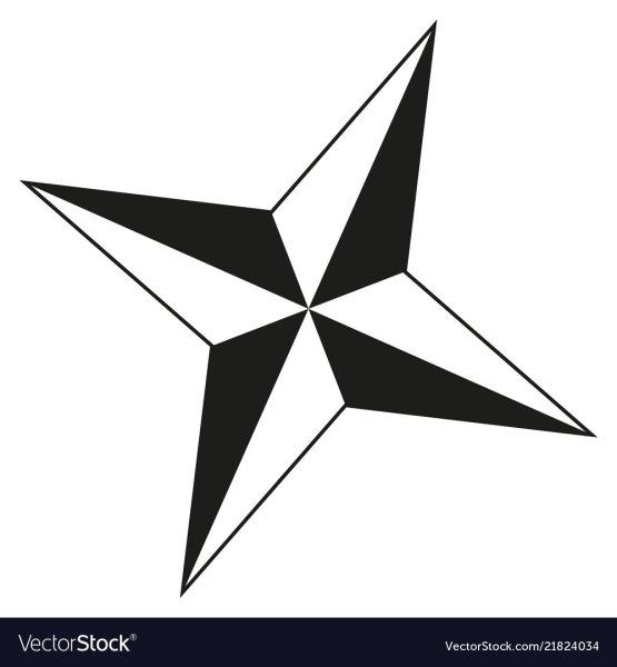 Знак четырехконечная звезда