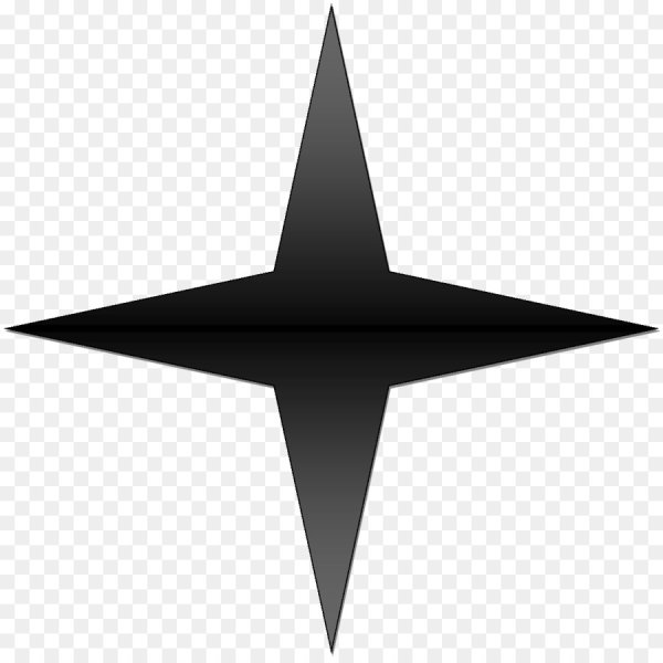 Четырехконечная звезда черная