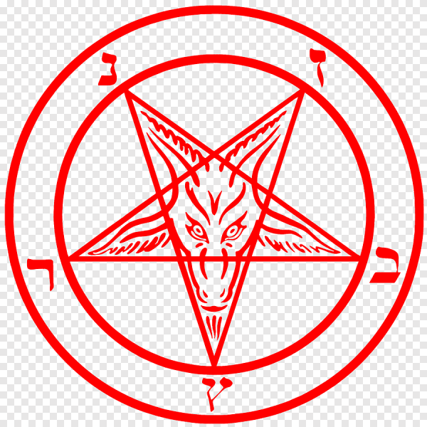 Пентаграмма дьявола со знаками