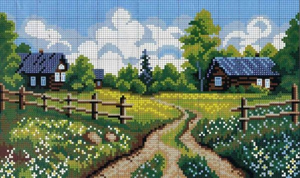 Набор для вышивания "panna" PS-1346 ( ПС-1346 ) "деревенское лето"
