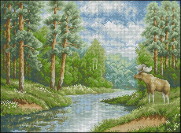 Вышивка крестиком венок