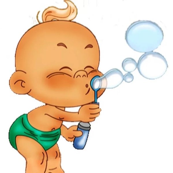 Карапуз с мыльными пузырями