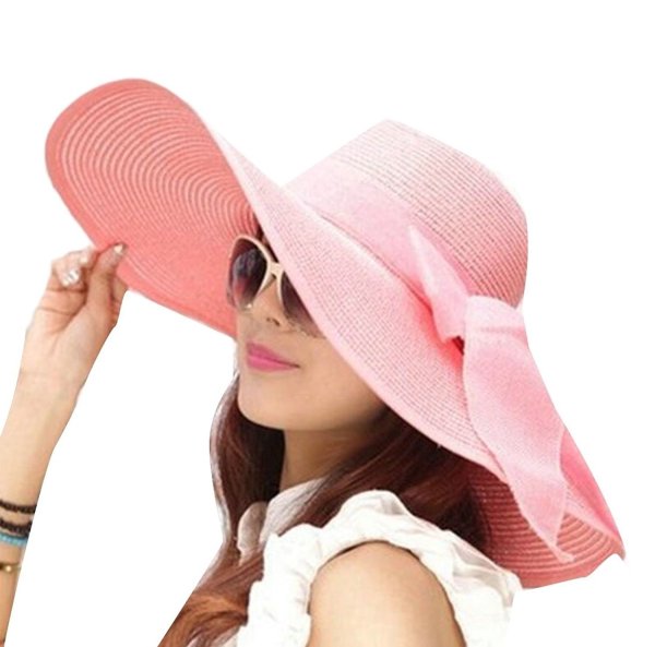 Розовая шляпка летняя