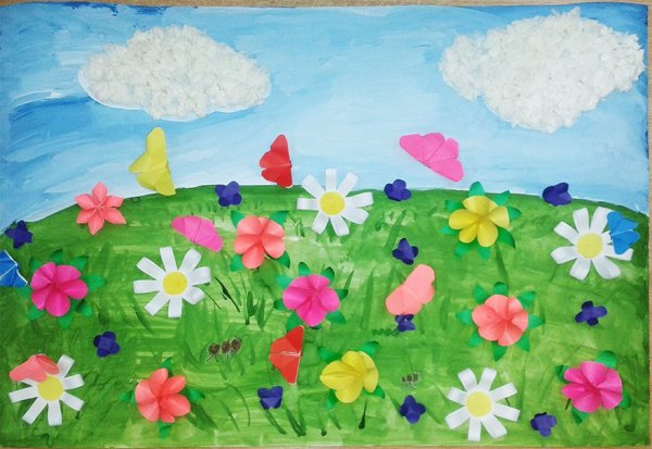 Аппликация на тему лета