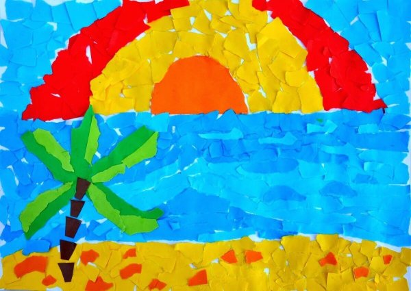 Аппликация Цветочная Поляна