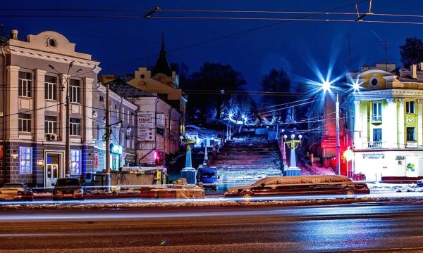 Брянск ночная набережная