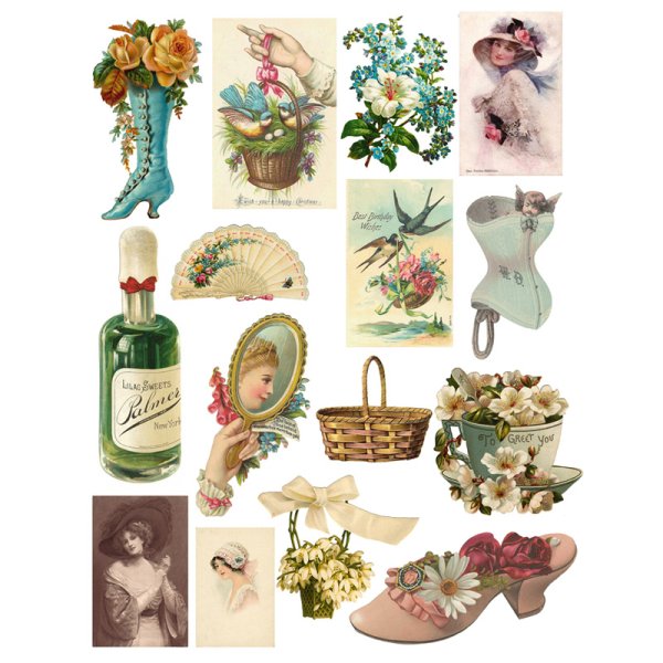 Винтажные Стикеры для печати