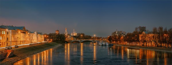 Вологда набережная ночью