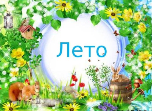 Поляна с цветами и бабочками