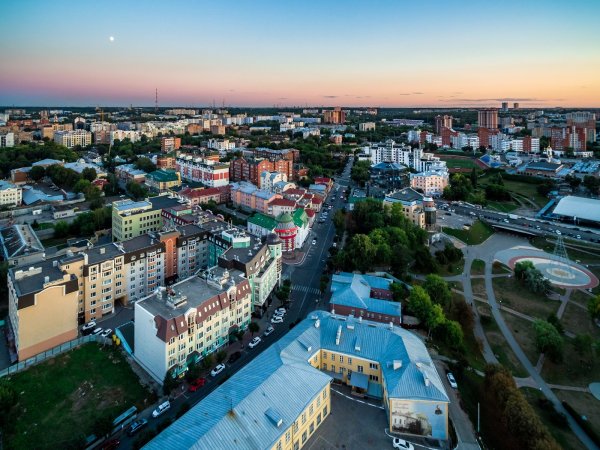 Город Рязань с птичьего полета