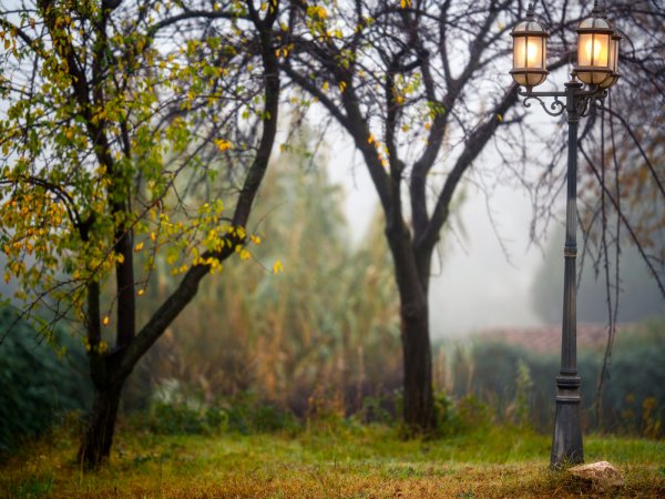 Закат солнечных фонарей