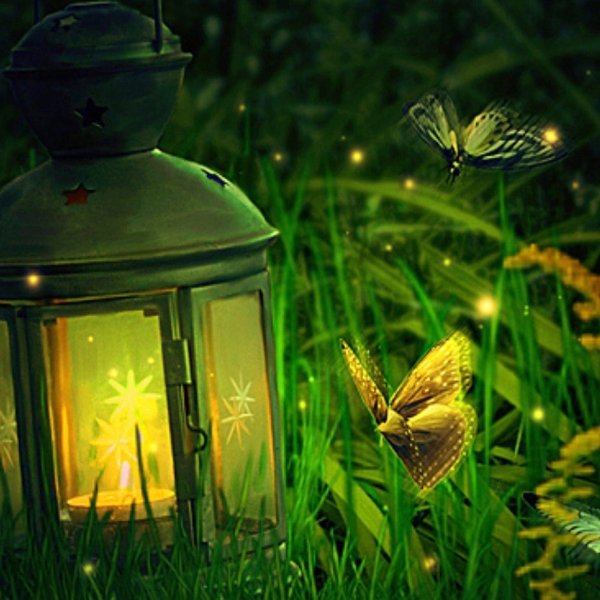 Лампа ночью