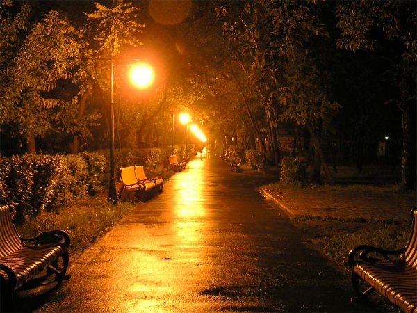 Сквер Горького освещение