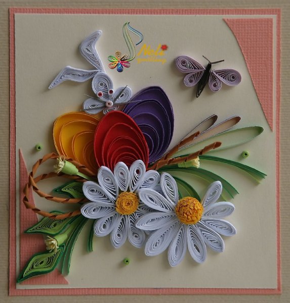 Пасхальная композиция из квиллинга