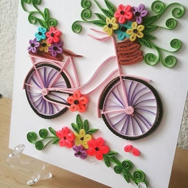 Квиллинг велосипед