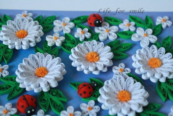 Квиллинг Ромашковое поле