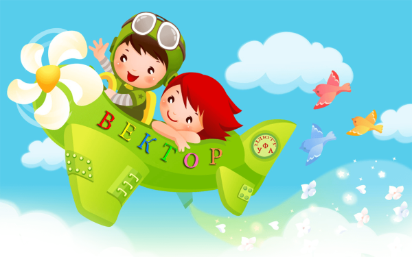 Веселые дети в путешествии