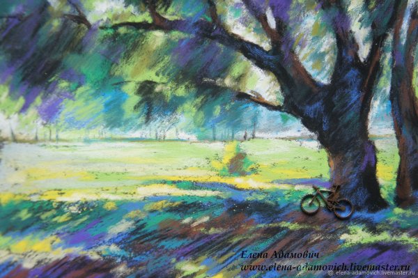 Летний пейзаж пастелью