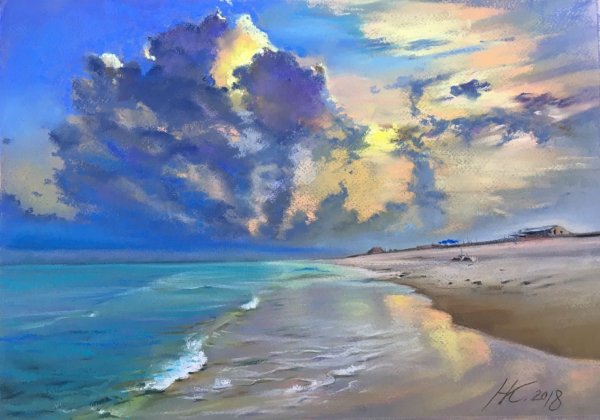 Море пастелью