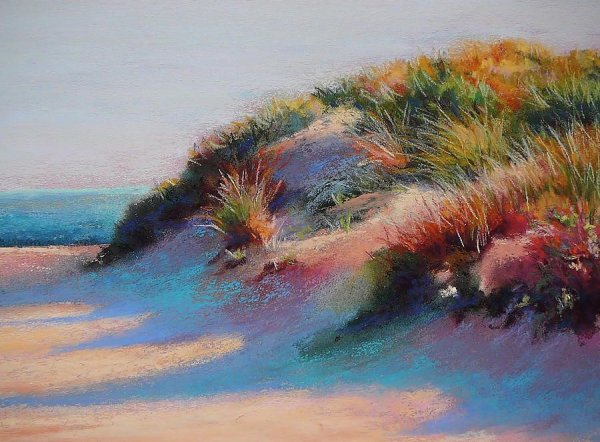 Пейзажи пастельными мелками