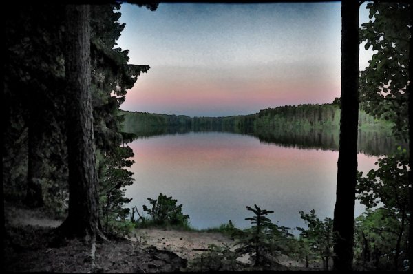 Пейзаж озера долгое