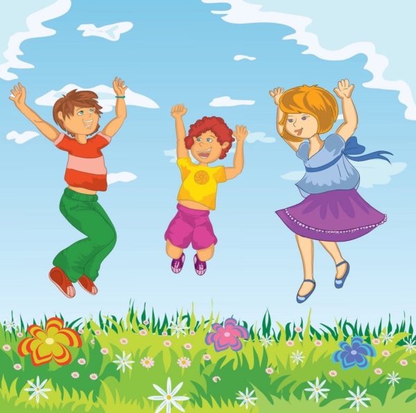 Дети прыгают