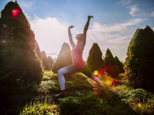 Фотосессия йога на природе