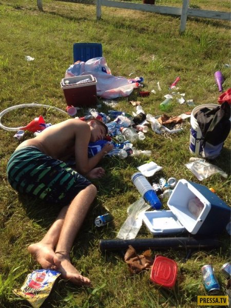 Пьяная вечеринка на пляже