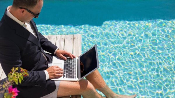 Бизнесмен на отдыхе