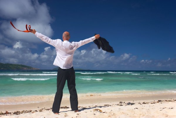 Бизнесмен отдыхает