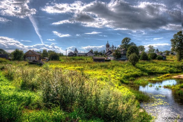 Река Вышний Пенская деревушка