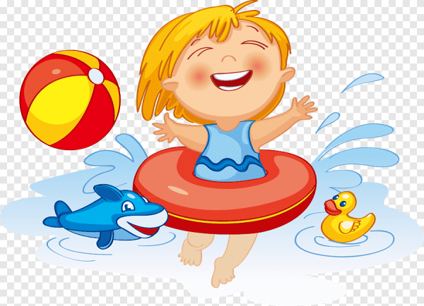 Клипарт дети летом на прозрачном фоне