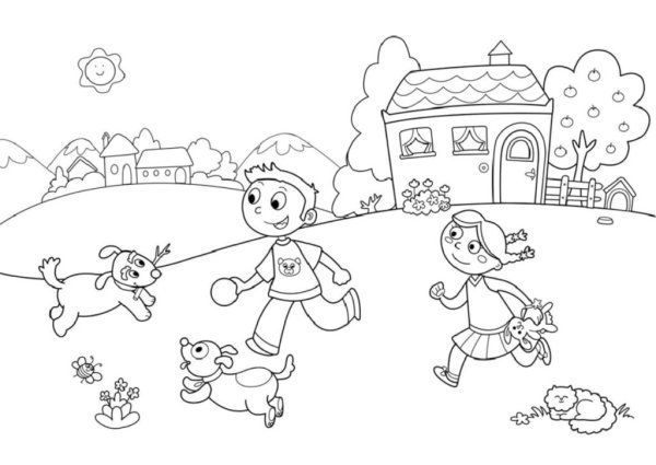 Раскраски лето для дошкольников