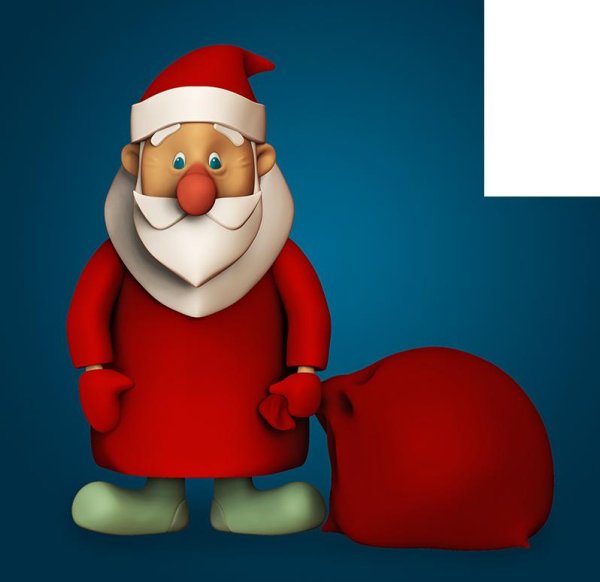 Дед Мороз рисунок легкий