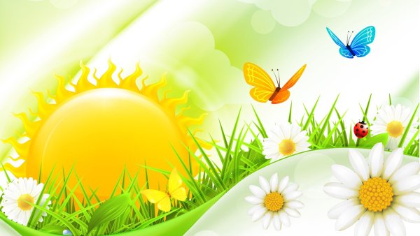 Дети летом мультяшные