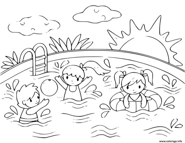 Раскраски лето для дошкольников