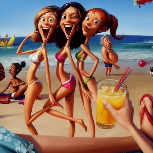 Три смешные девочки