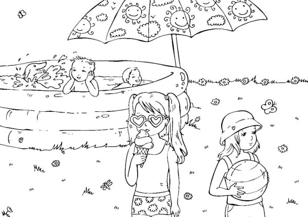 Раскраска. Лето