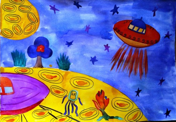 Автомобиль будущего рисунок