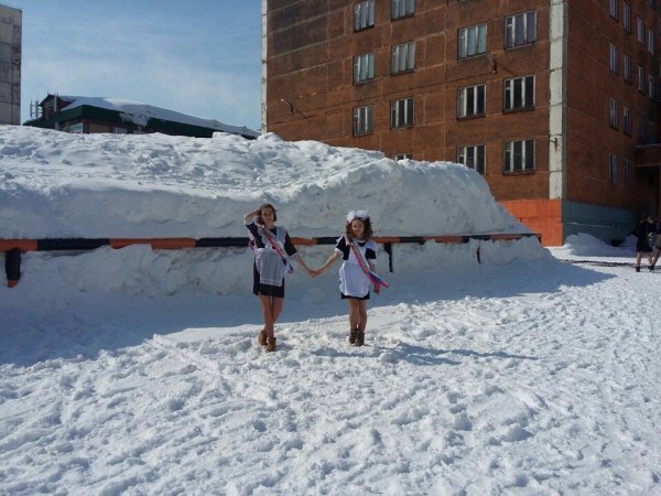 Загар на снегу