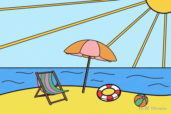 Летние рисунки легкие