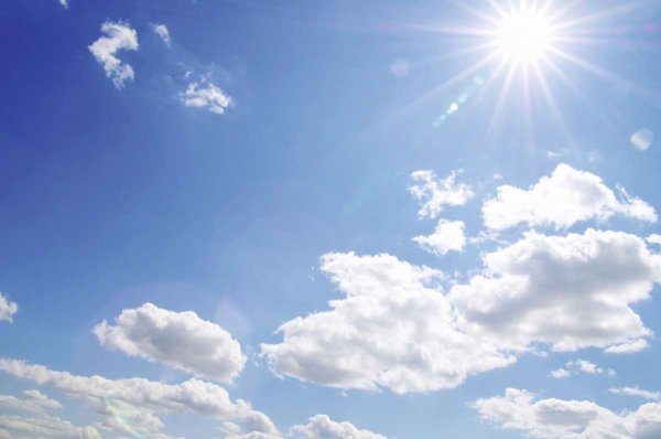 Летнее небо с облаками