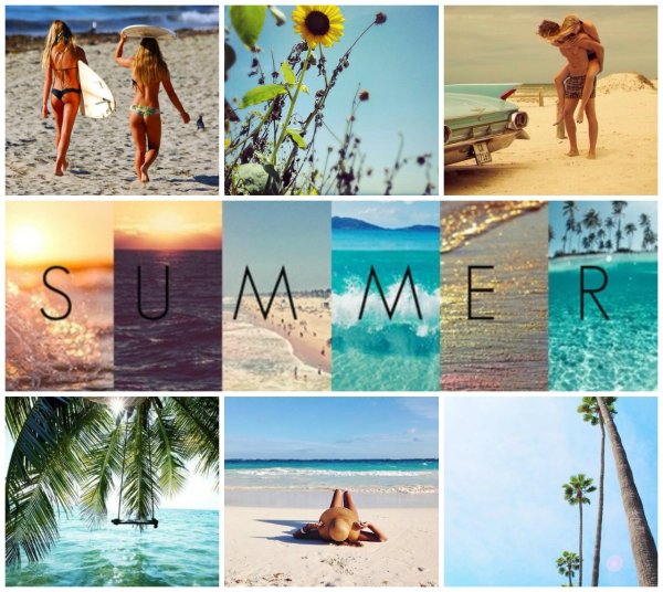 Красивые коллажи лето