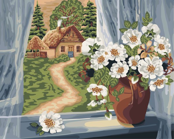 Картины по номерам утро в деревне